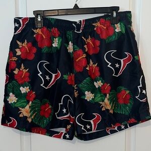 Floral, Texans swimming trunks